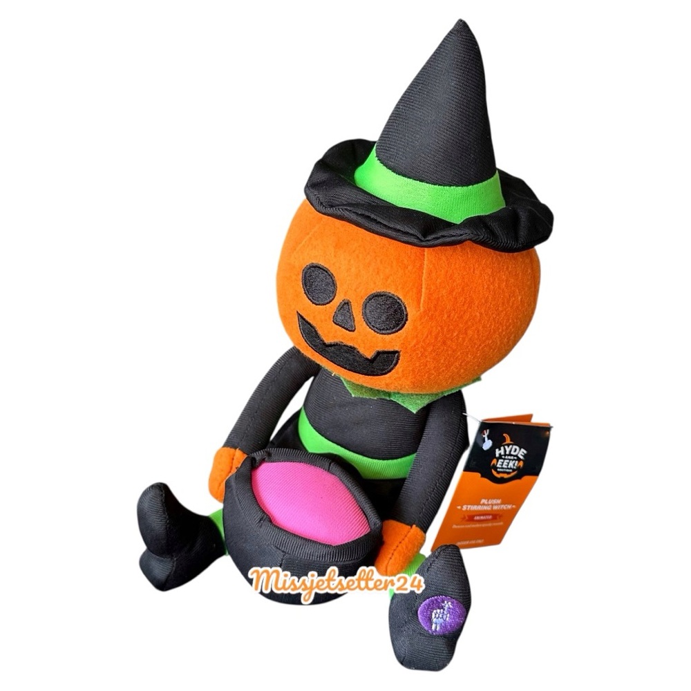 Target Hyde and Eek Stirring Witch Animated Pumpkin NWT